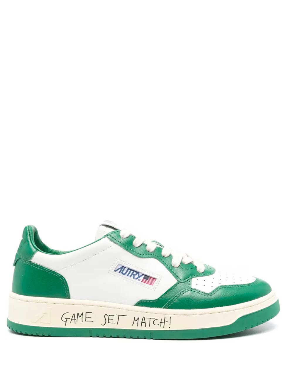 Autry - White / Green Whit Lettering