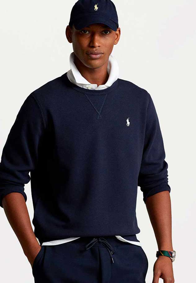 Polo Ralph Lauren Fleece Sweatshirt - Navy White Logo