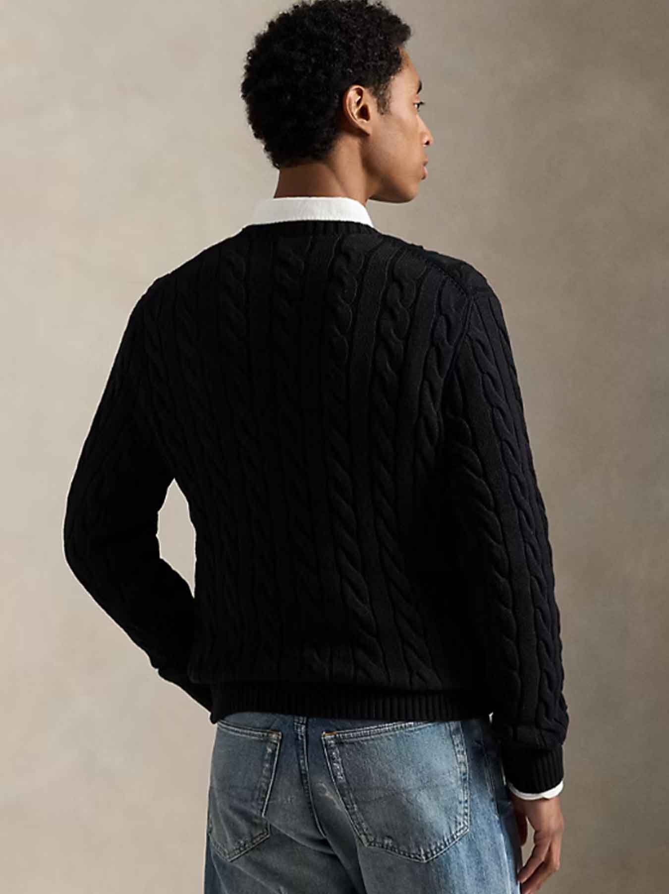 Polo Ralph Lauren Cable-Knit Sweater - Black