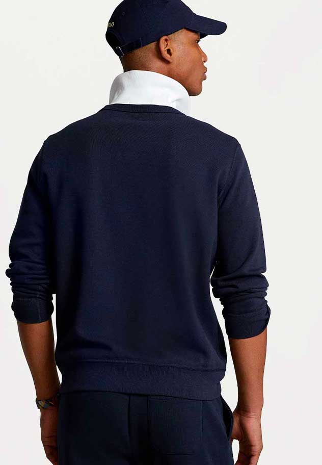 Polo Ralph Lauren Fleece Sweatshirt - Navy White Logo