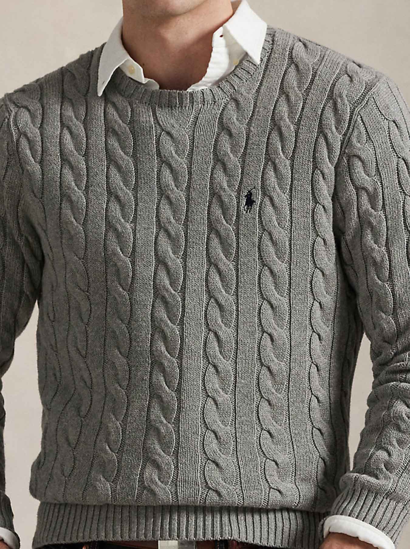 Polo Ralph Lauren Cable-Knit Sweater - Grey