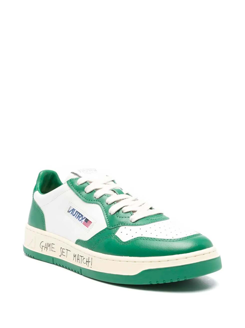 Autry - White / Green Whit Lettering