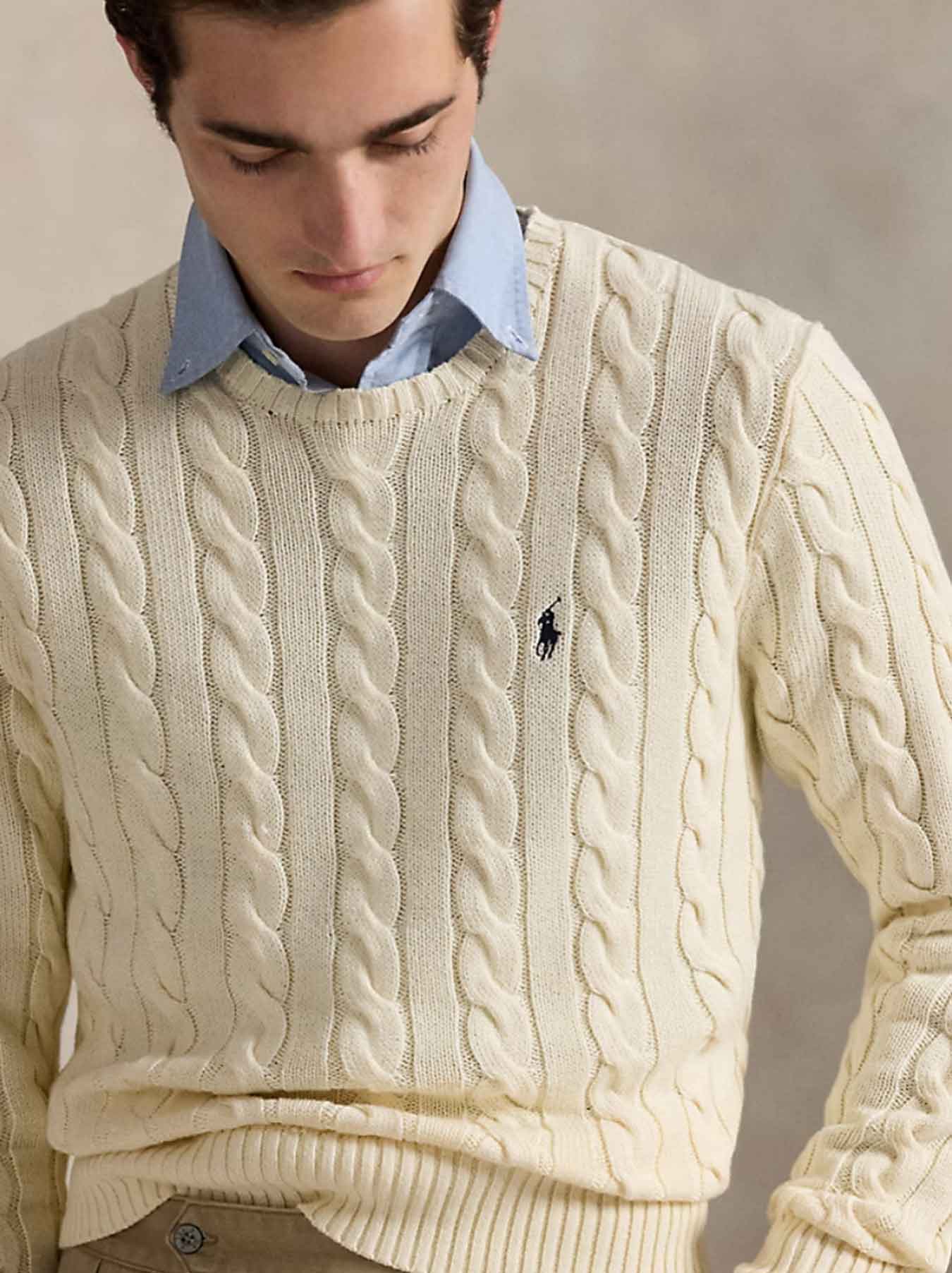 Polo Ralph Lauren Cable-Knit Sweater - White