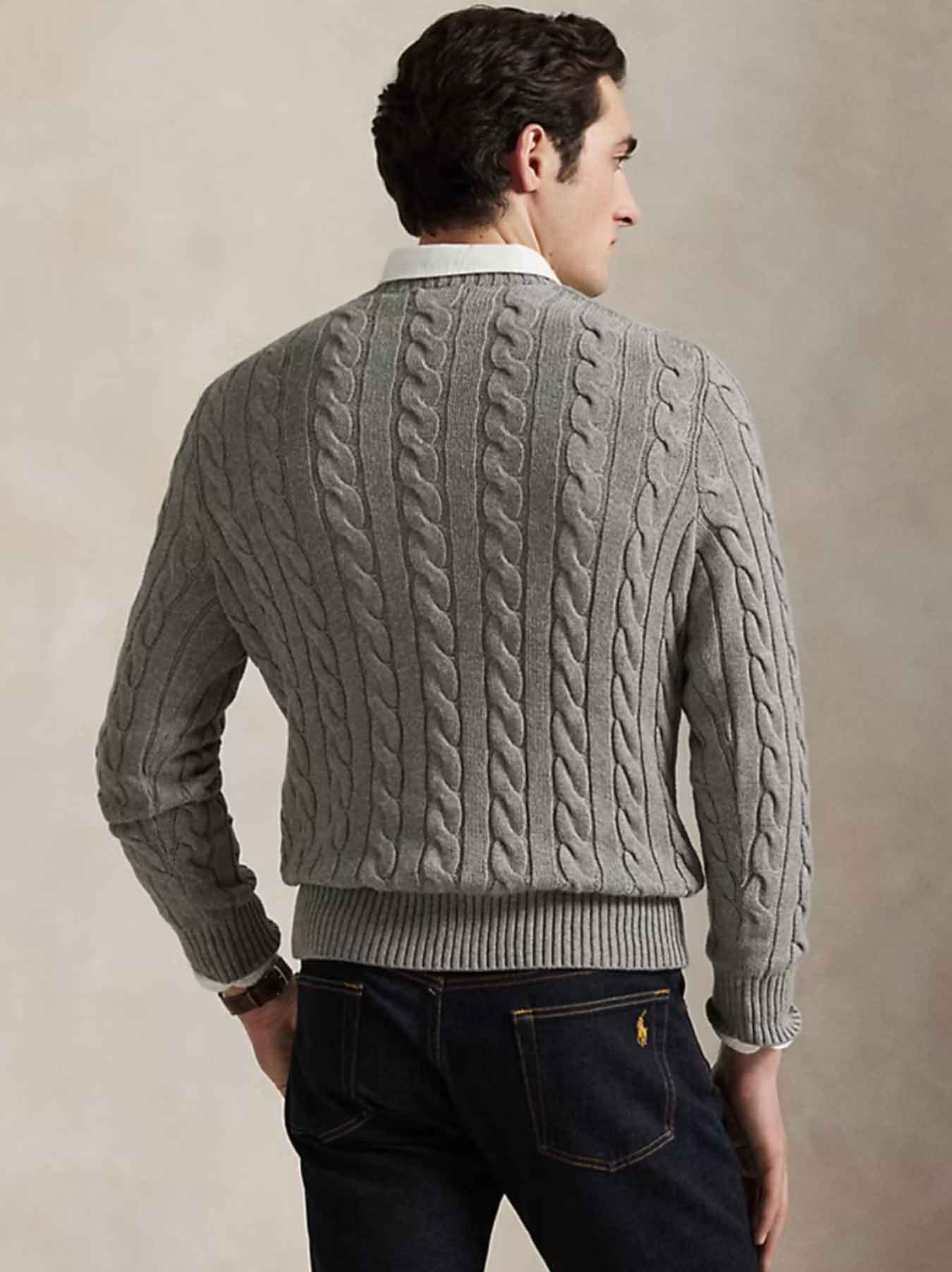 Polo Ralph Lauren Cable-Knit Sweater - Grey