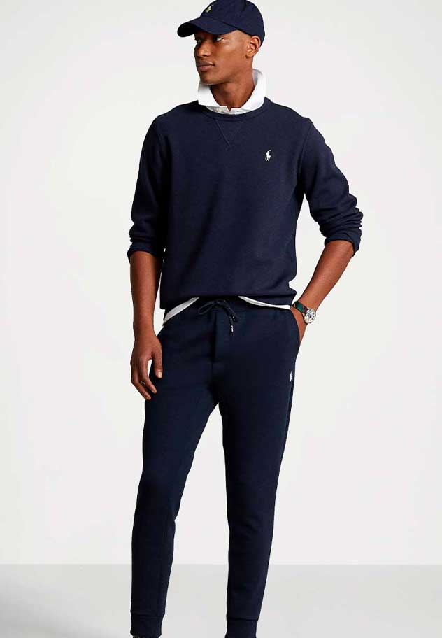 Polo Ralph Lauren Fleece Sweatshirt - Navy White Logo